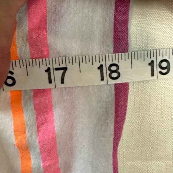TALBOTS Striped Tunic Top Women's S Cotton Blend Colorful Beach Vacation Summer - Picture 9 of 10